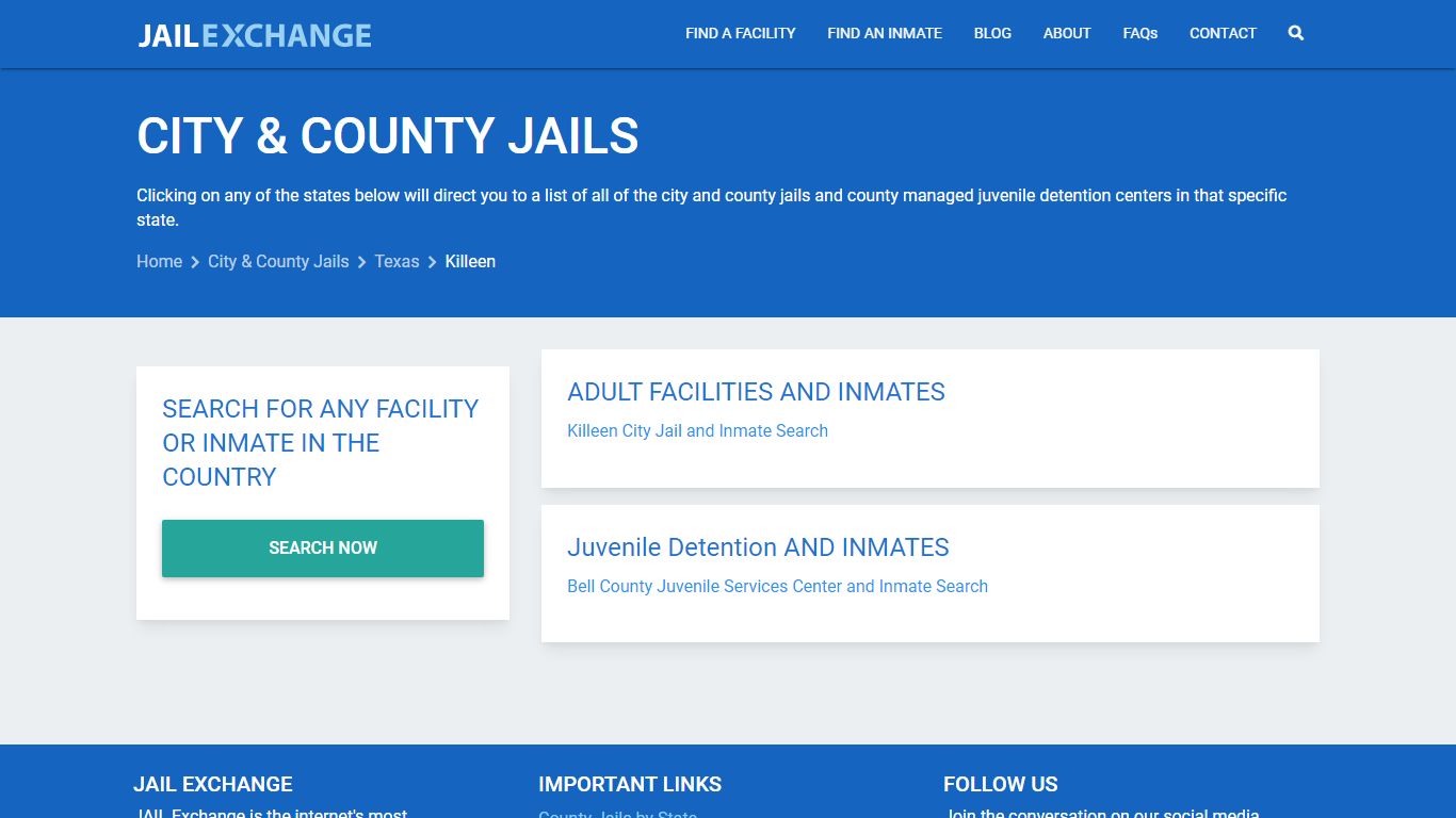 City & County Jails | Texas | Killeen | JailExchange